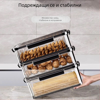 Кутия за съхранение на макарони и нудели, хранителна класа, против насекоми, запечатана и запазваща свежестта, за хладилник