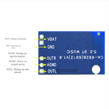 CA-6912 12V Bluetooth аудио модул, усилвателна платка 5.0 Bluetooth приемник