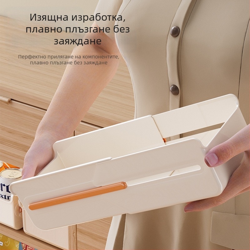 Издърпващ се органайзер за шкафове и бюро, кутия за закуски и дребни вещи, кухненски дълбок ъглов органайзер