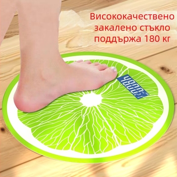 Кръгла електронна везна за измерване на тегло, домашна употреба, сладък дизайн, висока точност