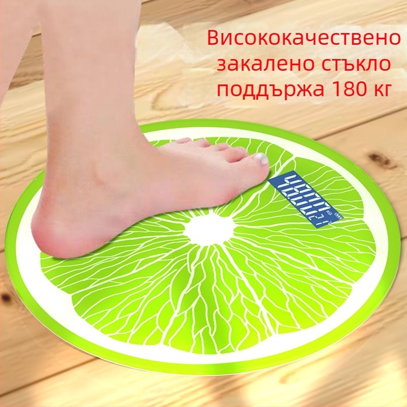 Кръгла електронна везна за измерване на тегло, домашна употреба, сладък дизайн, висока точност
