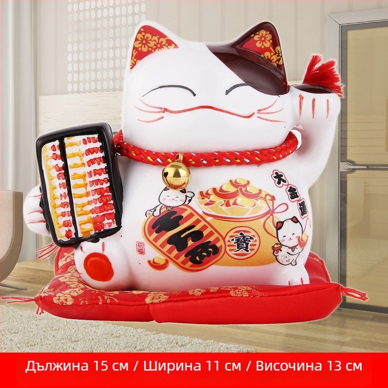 Керамична котка Манэки-Неко за домашен декор, японски стил, късмет, подарък за откриване на магазин