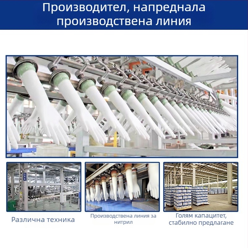 нитрилни еднократни ръкавици за миене на съдове, кухненски задачи, здрави, хранителни, маслоустойчиви, удължена дължина