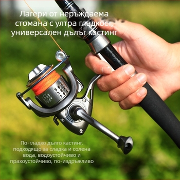 Второ поколение Mini Golf спининг макара с пълна метална конструкция, ултра-дълго замятане и плитка шпула за микро примами