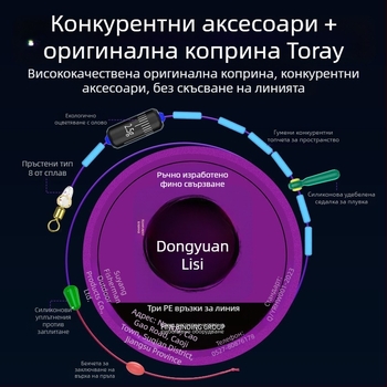 Подсилена основна риболовна линия с Toray нишка, готова за употреба, оригинален продукт