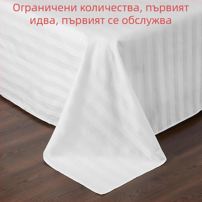 100% памучен чаршаф с висока плътност за къщи за гости, бял, сатенено тъкане с 40 нишки, хотелско спално бельо