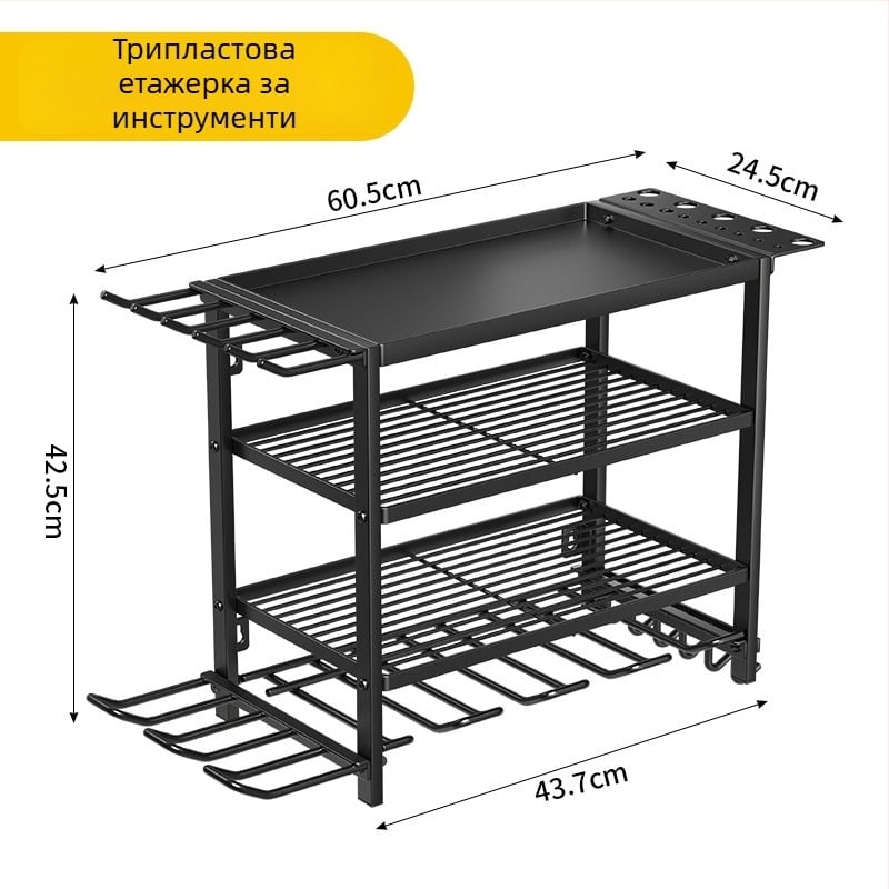 Мултифункционален кухненски рафт за съхранение, многоетажен сушилник за съдове и рафт за подправки