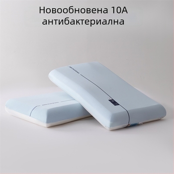 Правоъгълна възглавница от пяна с памет за поддръжка на шията, бавно възстановяване, дълбок сън