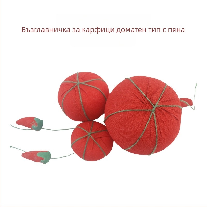 Доматена подложка за игли за кръстат бод и мъниста, ръчна изработка