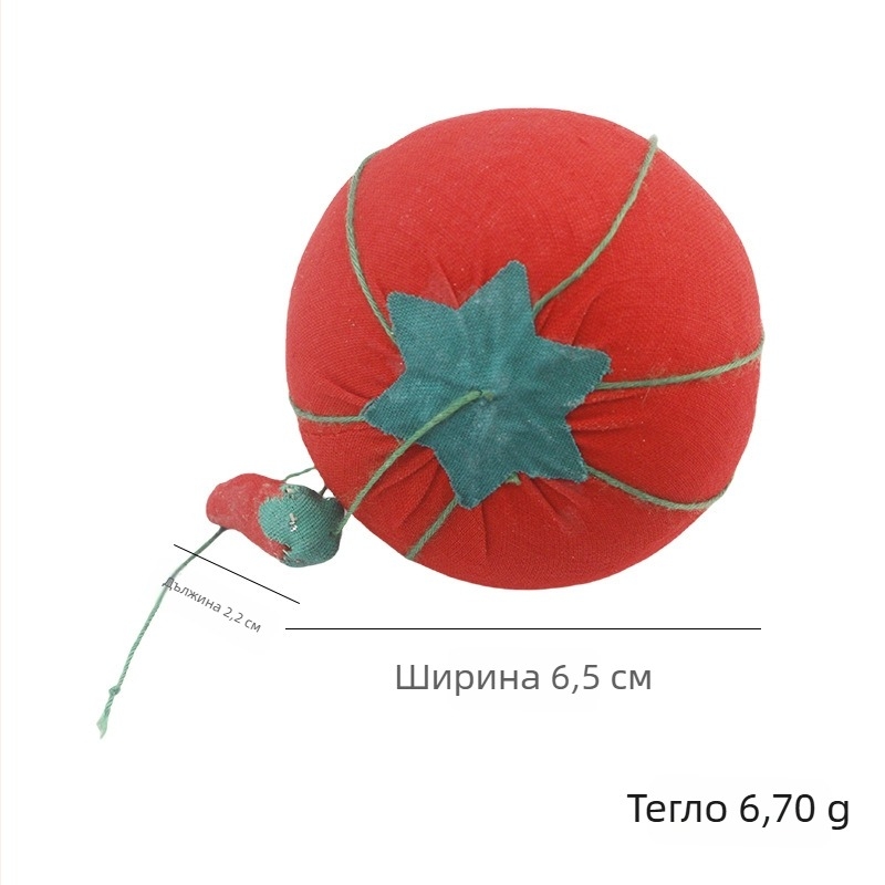 Доматена подложка за игли за кръстат бод и мъниста, ръчна изработка