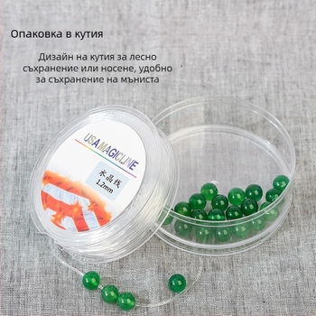 Прозрачна кристална еластична нишка за нанизване на мъниста, устойчива нишка за гривни, издръжлив низ за занаяти и бижута