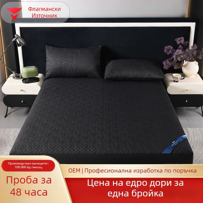 Нов модел водоустойчив протектор за матрак с памучна подплата, подходящ за всички сезони, антиплъзгащ се, дишащ, устойчив на урина, пълно покритие на матрака