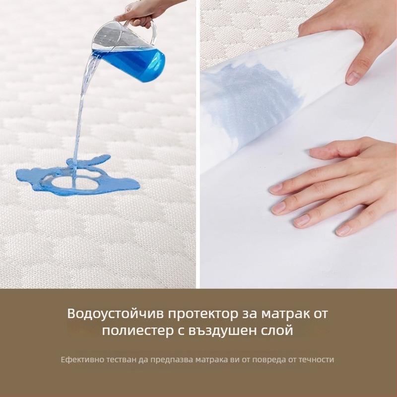 Водоустойчив прилягащ чаршаф с жакардов трикотаж и въздушен слой за защита на матраца в хотел