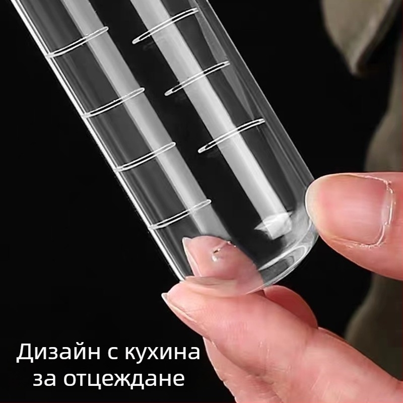 Прозрачен филтър за чай от боросиликатно стъкло, чайна посуда с дизайн на пробирка
