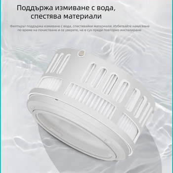 K10 Pro безжична прахосмукачка: комплект филтри — миеща се филтърна мрежа, филтърна вата и филтър елемент