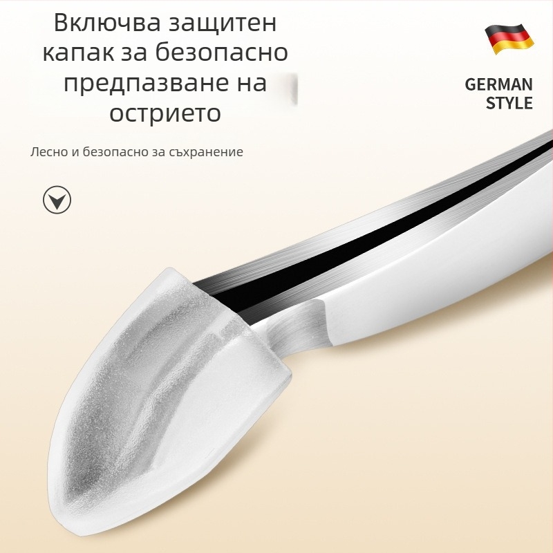 Маникюрни инструменти от неръждаема стомана за салон: клещи за кожички, ножици за кожички, пинсети за ексфолиация, премахване на мъртва кожа с наклонен връх