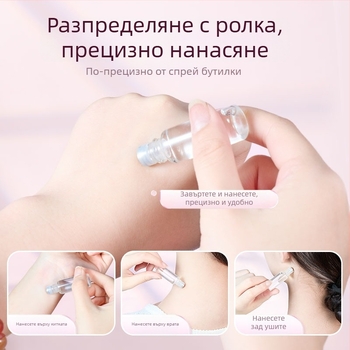 Прозрачен ролер флакон с розово златно капаче, 1 ml/2 ml/3 ml, за етерично масло и парфюм.