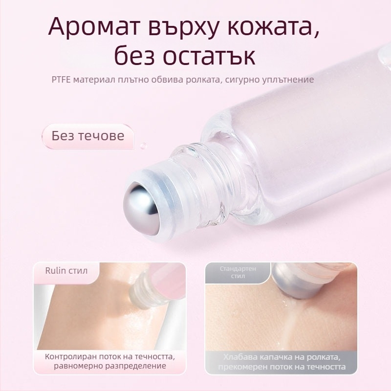 Прозрачен ролер флакон с розово златно капаче, 1 ml/2 ml/3 ml, за етерично масло и парфюм.