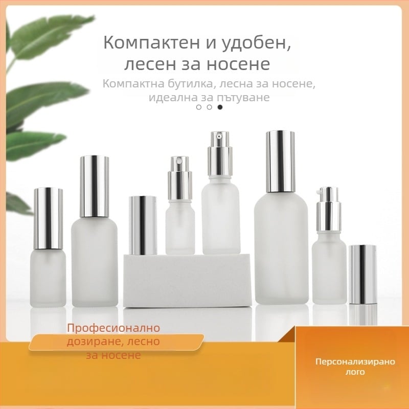 Матово стъклено шише за етерично масло, 5–100 ml, пръскалка, пробник парфюм