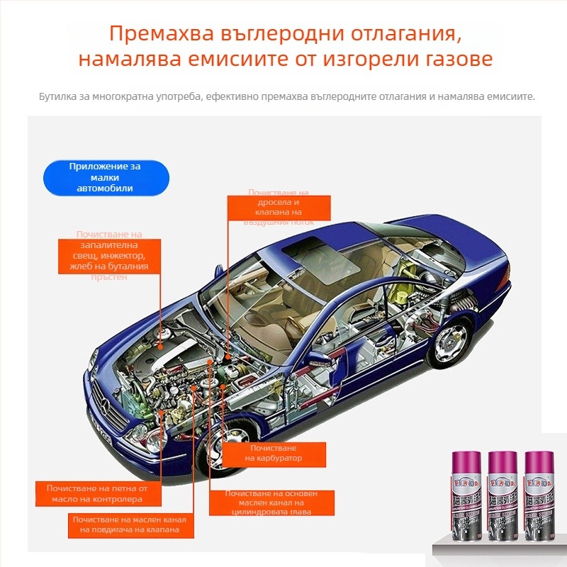 Почистващ препарат за карбуратор за мотоциклети, почистване на дроселова клапа и choke, мощно отстраняване на маслени отлагания и въглеродни натрупвания