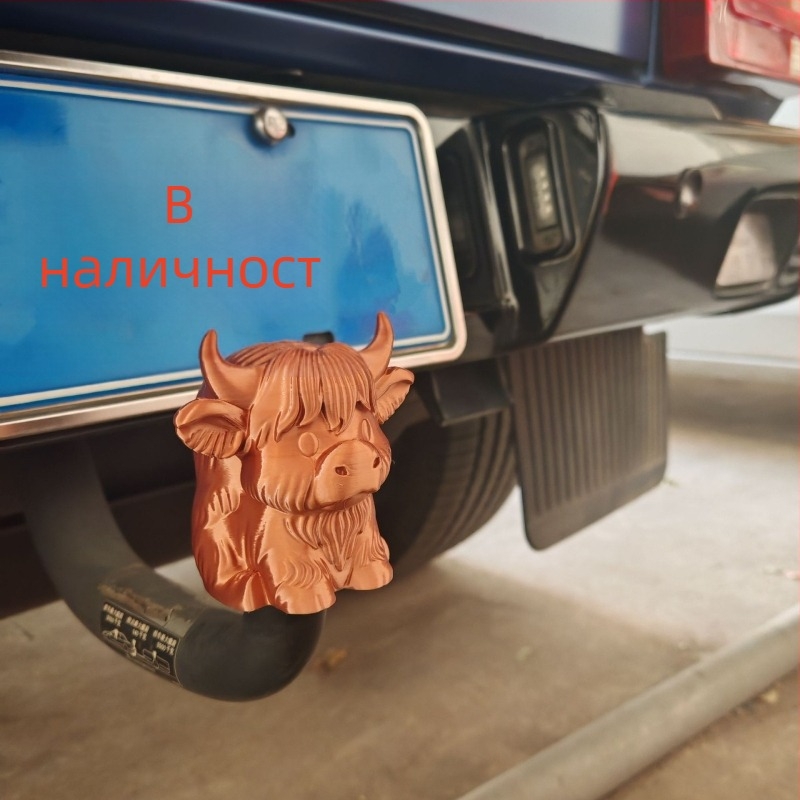 Капак за теглич с дизайн на хайландска крава