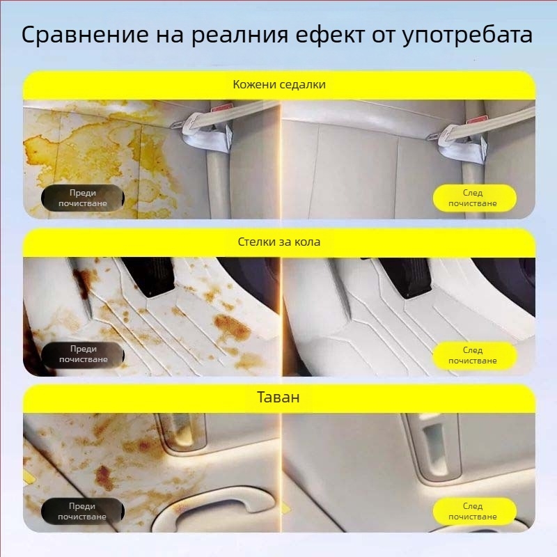 X’care Пеноочистител за автомобилен интериор – без изплакване, силно премахване на петна върху кожен таван