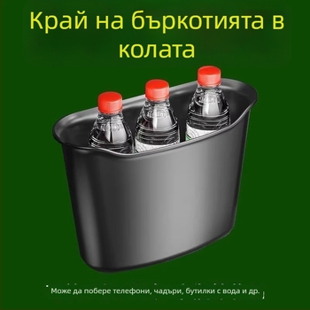 Автомобилен кош за отпадъци, закачен на врата, мултифункционална кутия за съхранение и държач за чадър, интериор на колата