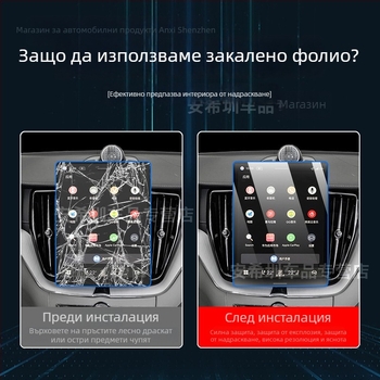 Volvo XC60: филм за защита на централния дисплей и приборния панел, филм от закалено стъкло и TPU филм за вътрешността на автомобила