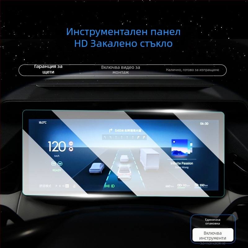 Защитно стъкло за централен екран Lynk & Co 08 за навигационен екран и приборен панел