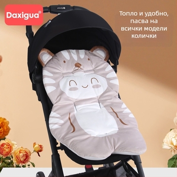 Подложка за седалка на детска количка, четири сезона, дишаща памучна възглавница за бебета, подложка за столче за хранене