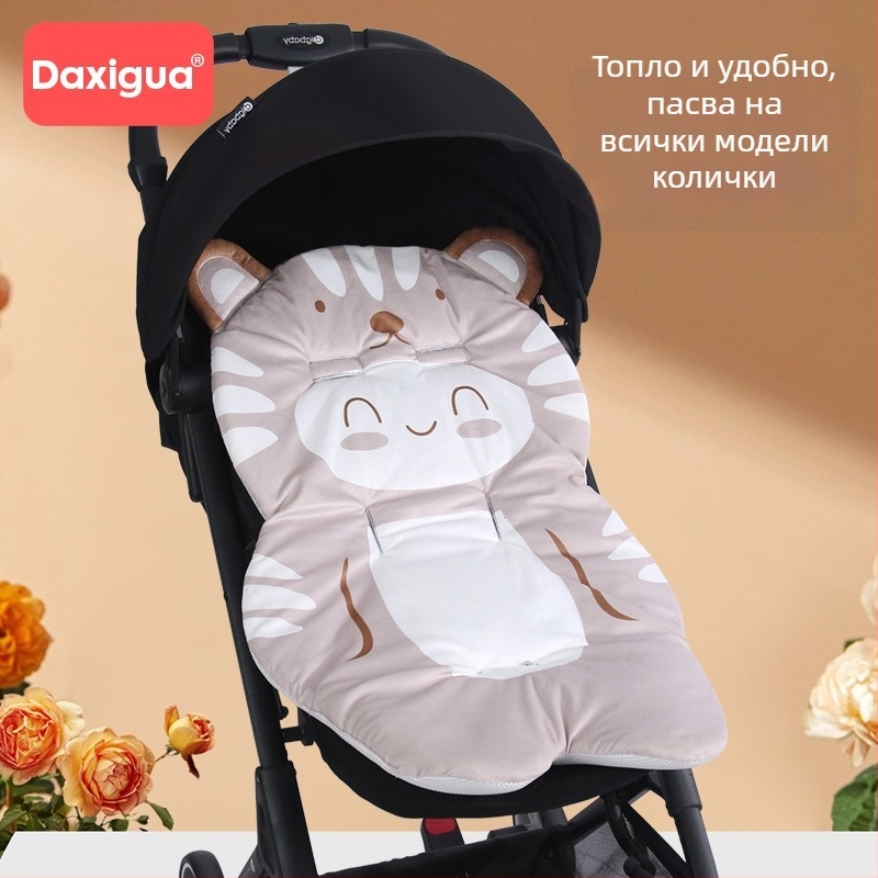 Подложка за седалка на детска количка, четири сезона, дишаща памучна възглавница за бебета, подложка за столче за хранене