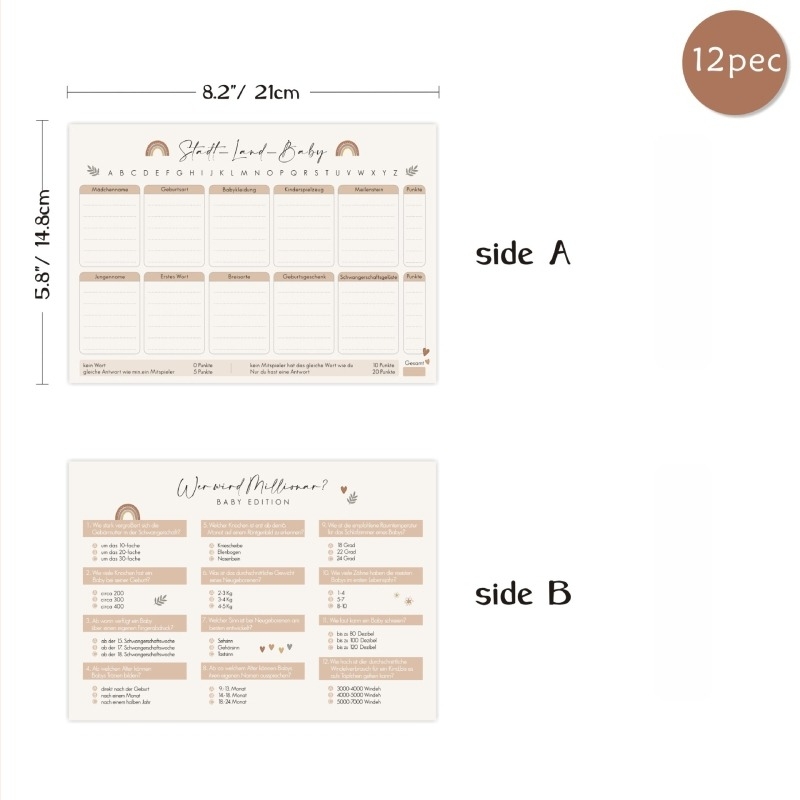 Карти за игра за разкриване на пола на бебето — парти за бебешко душ