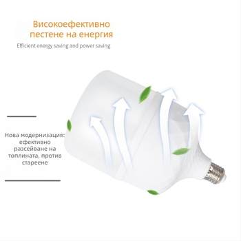 LED крушка за дома, E27 база, енергоспестяваща, бяла светлина, 300 лм, защита на очите, без трептене, вътрешна употреба