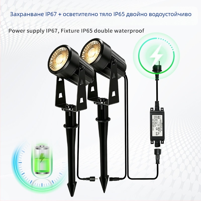LED градински светлини за външна употреба, водоустойчиви и устойчиви на слънце, топло бяло осветление за двор, градина и парк
