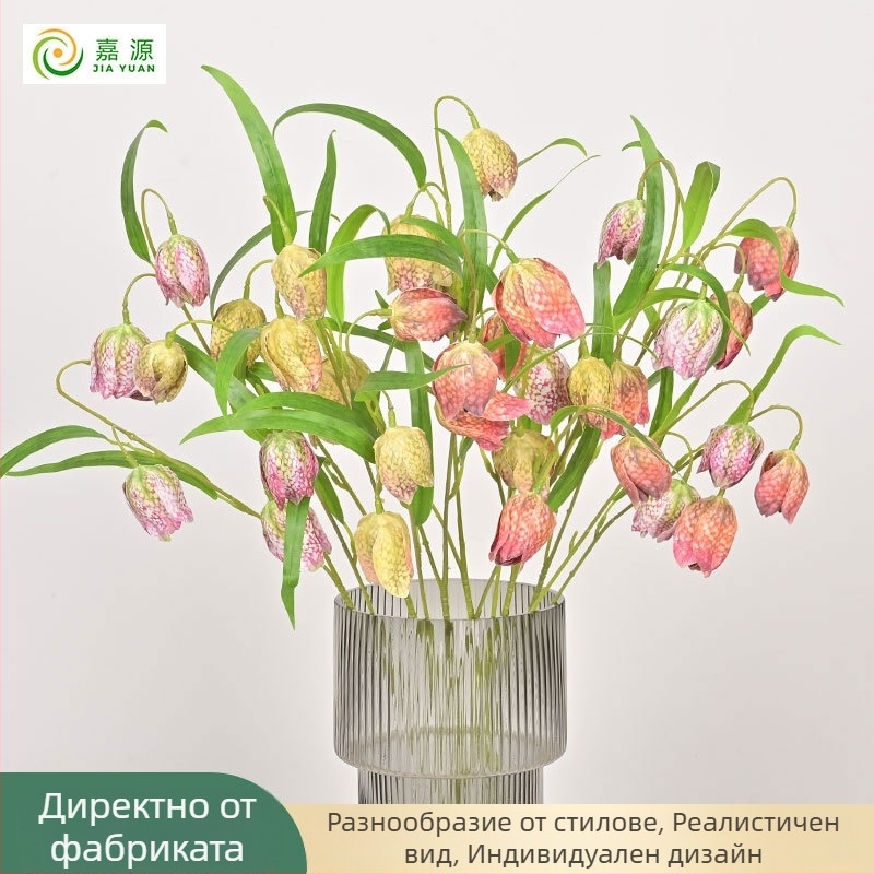Изкуствени цветя и фенери с перлено покритие за сватби и домашна декорация