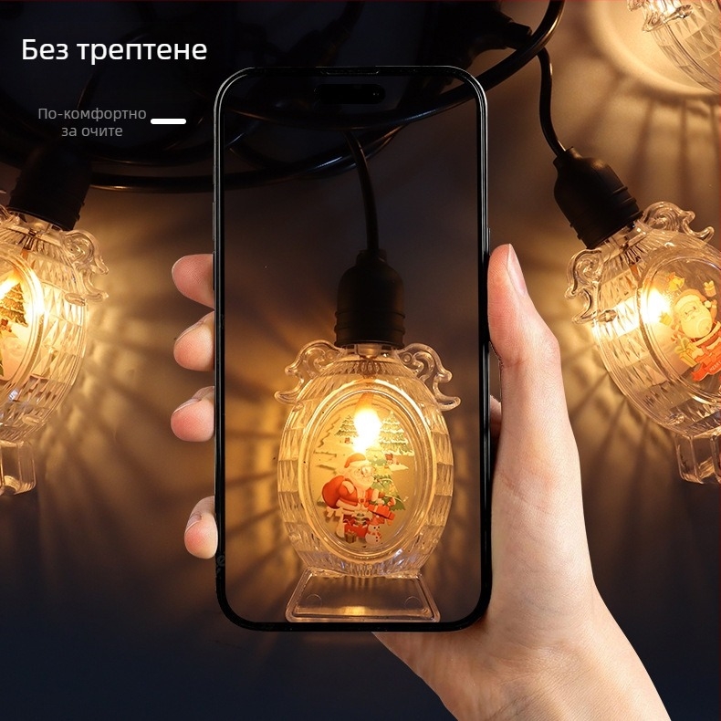 LED коледни декоративни светлинни низове – серия снежен човек и Дядо Коледа за сценично оформление и атмосфера