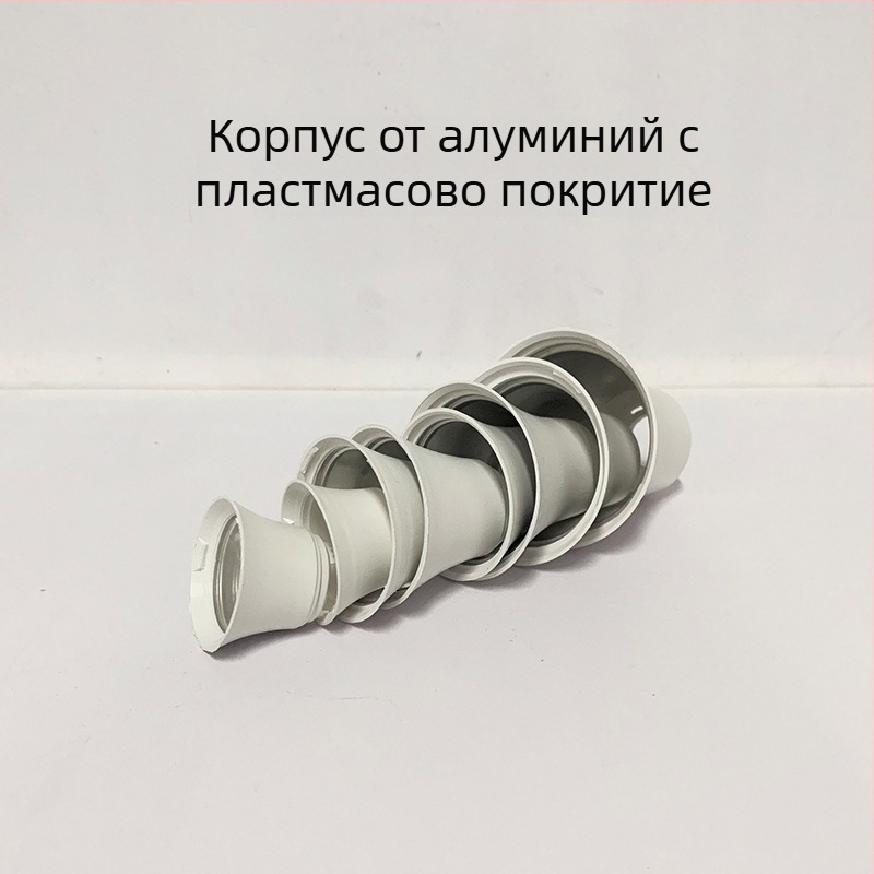 LED крушка: комплект корпус за обвивка за база B22, пластмасов корпус, PP абажур, размери 95×50 мм, IP40, модел SBL-02, живот 30000 ч
