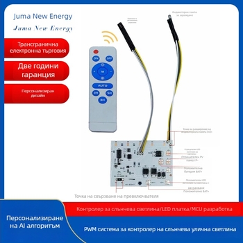 3.2V соларен контролер за улично осветление, 20A разделен PWM, градински прожектор LED с дистанционно управление и димиране
