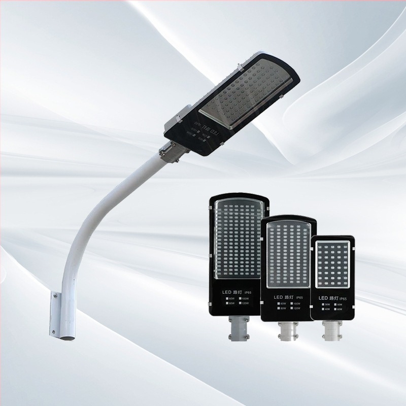 100W LED улична лампа глава, IP65 водоустойчива, външно осветление, монтаж на пилон в селски район