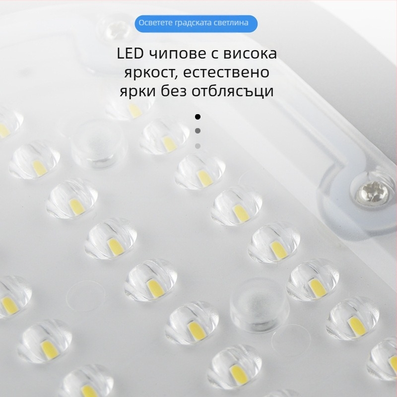 100W IP66 външна LED улична глава за пътя, интегрирана лампа за двор и градина