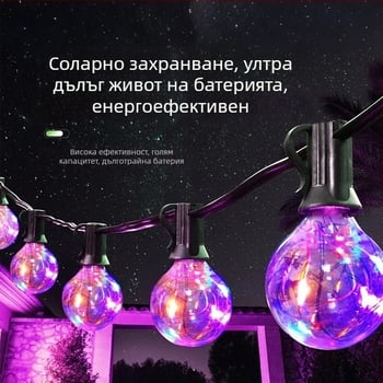 G40 цветни сферични лампички за външен двор, водоустойчиви, декорация за сватби, къмпинг и Коледа
