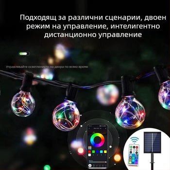 G40 цветни сферични лампички за външен двор, водоустойчиви, декорация за сватби, къмпинг и Коледа
