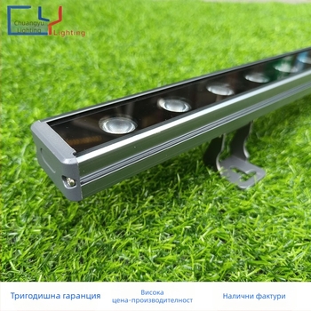 Външно водоустойчиво линейно LED осветление за стена, 18W-24W, осветява контур на сградата и фасадата