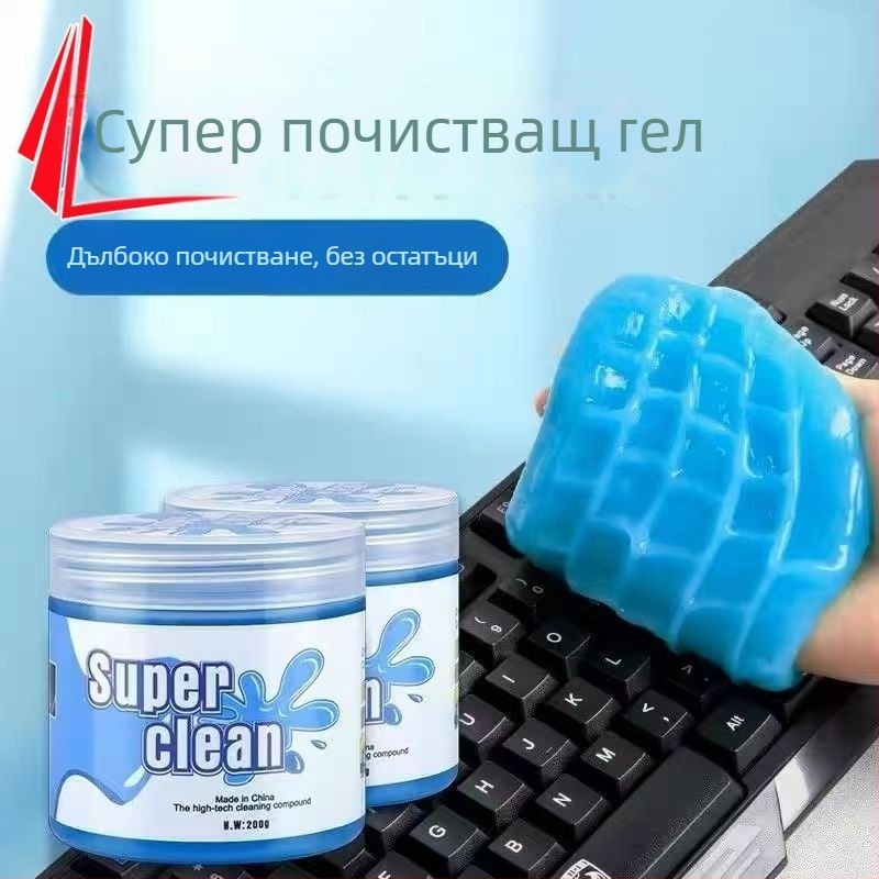 Мек гел за почистване на прах в автомобилния интериор и фуги на клавиатурата