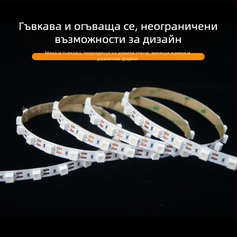 LED гъвкава лента за осветление на стени с вградени 6060 LED, линейна 24V декоративно осветление за таван, мека светлинна лента