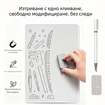 Многофункционална магнитна писмена дъска за домашно обучение, едностранна бяла дъска с лепило без следи, не уврежда стената, подходяща за продажба на едро