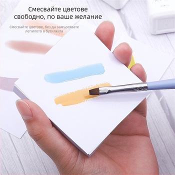 Хартия за смесване на цветове за маникюр, водоустойчива и маслостойчива, удебелена, двустранна, еднократна хартия за гел цветове, многофункционален лист за рисуване