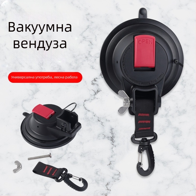 Без пробиване: монтаж на покривна палатка за караване със силна вакуумна чашка и кука за багаж