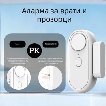 Безжична аларма за врати и прозорци за домашна сигурност, напомняне за затваряне на вратата, силна звукова аларма с магнитен датчик