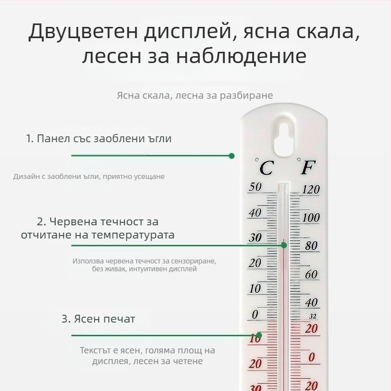 Термохигромер за домашна употреба, вътрешен влагомер и прецизен термометър за земеделие, оранжерии и отглеждане
